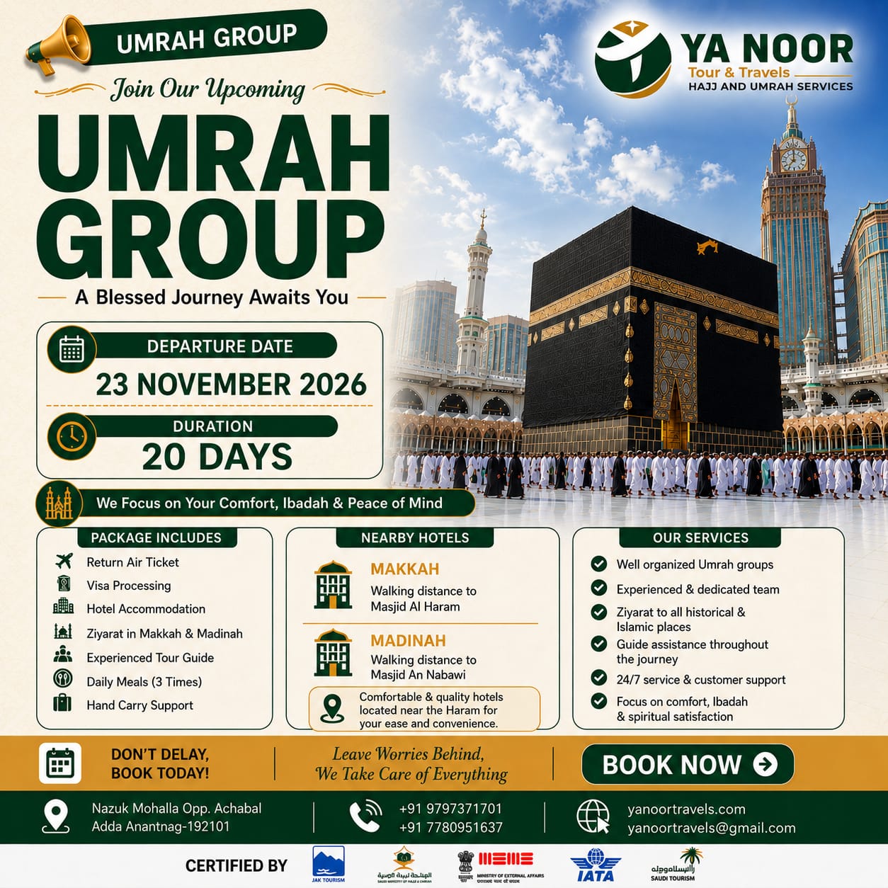 23rd November 2026 Umrah Group