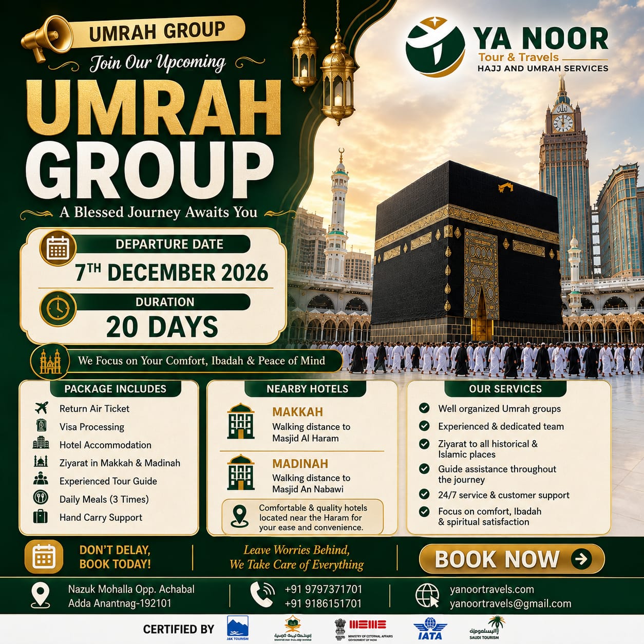 7th Dec. Umrah Package