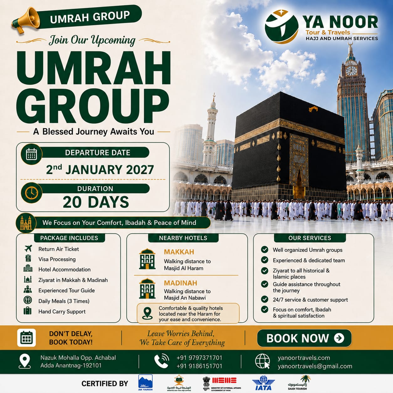 2nd Jan. 2027 Umrah Group